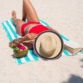 thumbnail image 3 of Cabana Stripe Beach Towel - Pack of 4 - Large Soft Quick Dry Cotton Terry Towels Set for Pool, Swim, and Hot Tub, Oversized 30 x 70 in, Beige, 3 of 11