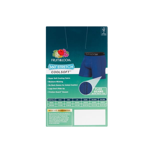 Fruit of the Loom Men's Premium 360 Stretch Coolsoft Boxer Briefs