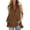 Brown, variant on Women's V Neck Ruffle Tunic Tank Top Loose Fit Sleeveless Blouse Casual Summer Top Long Tanks for Daily Vacation Beach Wear