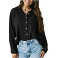 thumbnail image 2 of Ichuanyi liquidación de la solapa de bolsillo flojo de la ichuanyi textura camisa de la solapa de manga larga tops/camisa ICHUANYI WER2023082205584, 2 of 4