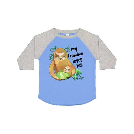 

Inktastic My Grandma Loves Me Cute Sloth and Baby Gift Toddler Boy or Toddler Girl T-Shirt