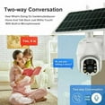 thumbnail image 3 of WIFI IP Camera 4G Sim Card Solar Panel Security Camera 1080P PTZ Outdoor Night, 3 of 12