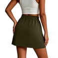 thumbnail image 6 of Gealkoca Soft Sweat Skirts for Women A Line Elastic Summer Drawstring Short Golf Casual Skirt with Pockets Women's Solid Color Workout Mini Skirt, 6 of 7