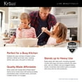 thumbnail image 6 of KRAUS Outlast MicroShield™ Scratch-Resist Stainless Steel Undermount 50/50 Double Bowl Sink, 32" 16 Gauge, Premier Series, 6 of 7