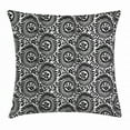 thumbnail image 1 of Black and White Throw Pillow Cushion Cover, Damask Inspired Floral Arrangement Foliate Motif Victorian Inspirations, Decorative Square Accent Pillow Case, 24 X 24 Inches, Black White, by Ambesonne, 1 of 2