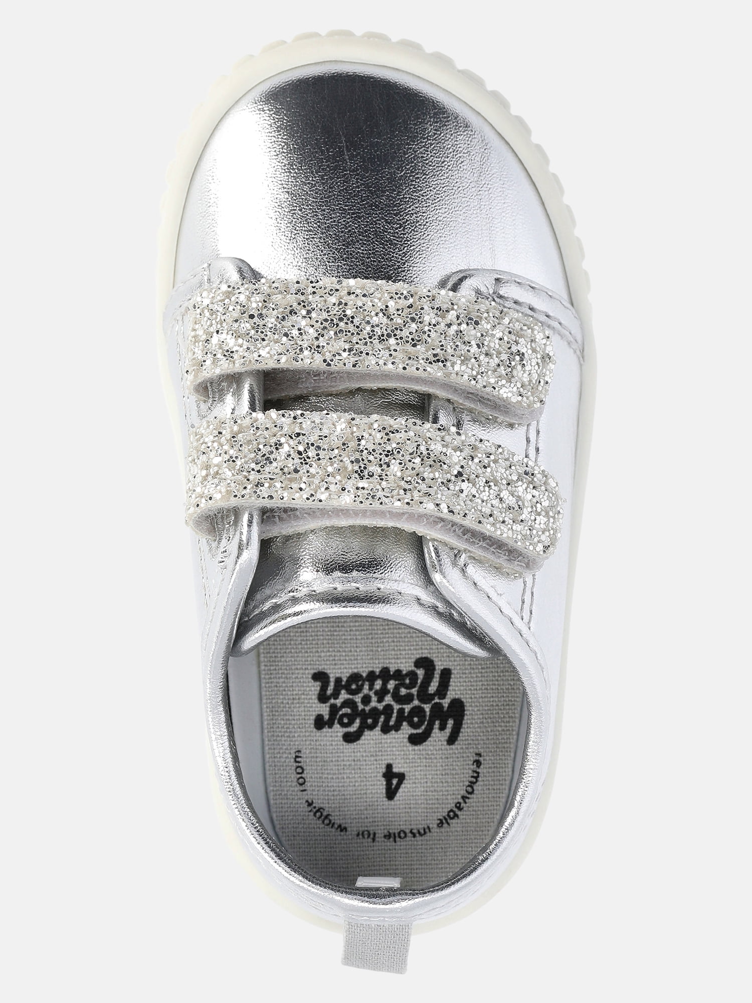 Wonder Nation Baby and Toddler Girls Two Strap Bump Toe Sneakers