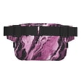 thumbnail image 4 of The Double-Layer Waist Bag Features A 6.3×9.1×2.8in Nylon Zipper And A Pull With A Zipper Compartment Darkmagenta Marble_1, 4 of 8