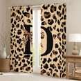 thumbnail image 2 of Castle Fairy Leopard Bow Letter D Black Out Curtains for Girls,Old Fashion Curtains Pack of 2 (42x63 Each), 2 of 6