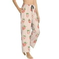 thumbnail image 2 of Naloa Strawberries Print Women’s Ultra-Soft Comfy Pajama Lounge Pants with Pockets & Drawstring, 2 of 8