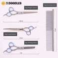 thumbnail image 4 of Dog Grooming Scissors Kit - Best Tools for Goldendoodles, Poodles & Doodles - Straight, Curved & Thinning Shears - Golden Doodle Grooming Kit - Professional Grade Steel, 4 Pc Set (Long Silver), 4 of 7