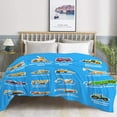 thumbnail image 4 of Truck Construction Flannel Lightweight Blankets Quilt Plush Fleece Soft Bedding Throw Blanket for Couch and Bed 80"x60" for Adult, 4 of 6