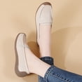 thumbnail image 6 of Big Size Women's Casual Loafers Slip On Leather Shoes Lightweight Walking Shoes Moccasins Classic Penny Loafer Flats Boat Shoes, 6 of 10