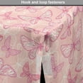 thumbnail image 4 of Pale Pink Dog Crate Cover, Butterflies Ornate Wings Feminine Romantic Theme Art, Easy to Use Pet Kennel Cover for Medium Large Dogs, 35" x 23" x 27", White Peach and Pink, by Ambesonne, 4 of 6