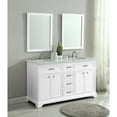 thumbnail image 4 of Elegant Decor Americana 60" Wood Double Bathroom Vanity in White, 4 of 13