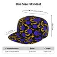 thumbnail image 6 of Fotbe Golden Snake And Purple Rose Flat Bill Visor Cap Classic Snapback Hat Polyester Foam Trucker Hat Trucker Cap Adjustable Baseball Cap, 6 of 9