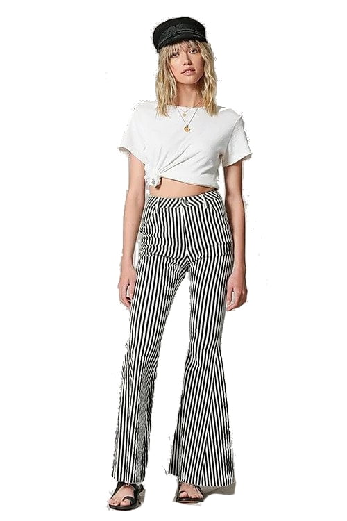 vertical striped bell bottoms
