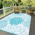 thumbnail image 4 of Ileading Outdoor Rugs for Patios Clearance 9'x12' Waterproof Patio Mat Plastic Straw Rug Reversible RV Camping Tent Rug Outside Area Rug for RV, Patios,Deck, Beach,Balcony, Camping, 4 of 11