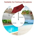 thumbnail image 6 of GVN 10 Feet Outdoor Patio Umbrella with Tilt Adjustment and Crank-Dark Red, Outdoor Table Umbrella, Outdoor Umbrella, Market Umbrella for Outdoor Patio Backyard Garden Lawn Sun Shade, 6 of 12