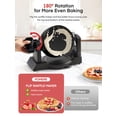 thumbnail image 5 of Waffle Maker, 𝟏𝟒𝟎𝟎𝐖 𝐃𝐨𝐮𝐛𝐥𝐞 Belgian Waffle Iron 180° Flip, 8 Slices, Rotating & Nonstick Plates, Removable Drip Tray Easy Cleaning, Cool Touch Handles, Space Saving Storage, Black, FOHERE, 5 of 9