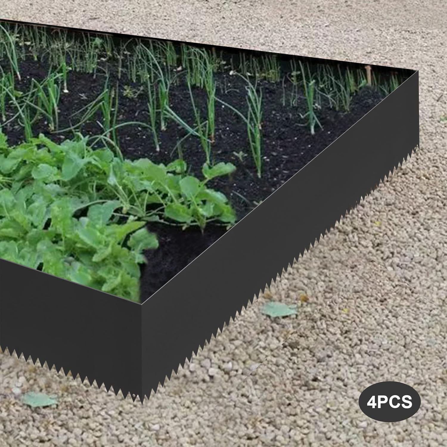 Landscape Edging,4pcs 40" L x 8" H Heavy Duty Steel Edging Landscape Edging Garden Border Edging for Garden,Lawn,Backyard