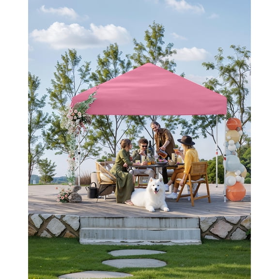 10x10ft Canopy Replacement Top with Silver Coated, Waterproof & UV Protection Pop Up Canopy Tent Cover for Outdoor Garden Patio Sun Shade (Top Only)