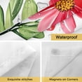 thumbnail image 4 of Spring Floral No Hooks Shower Curtain with Snap-in Liner Watercolor Orange Pink Flower Green Leaves Farmhouse Shower Curtains for Bathroom, Waterproof, Easy Install, Washable 36"x78", 4 of 9