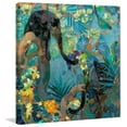 thumbnail image 6 of "Jaguar and Green Parrots" Painting Print on Wrapped Canvas, 6 of 7