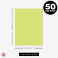 thumbnail image 6 of Bright Color Card Stock Paper, 65lb. 8.5 X 11 Inches - 50 Sheets - Ultra Lime, 6 of 6