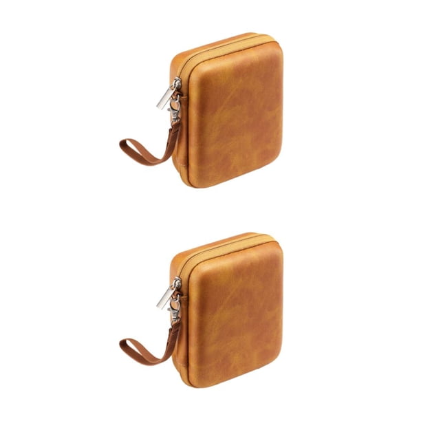Bolsa de almacenamiento de púas de guitarra Billuyoard con cierre de cremallera universal Media Malla Naranja 2piezas