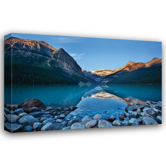 Larry Malvin 40x28 Gallery Wrapped Canvas Wall Art Titled - Lake Louise Dawn II
