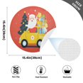 thumbnail image 2 of Ryvnso Santa Claus Christmas Round Plate Mats Dining Table Placemat Set of 4 for Holiday Decoration, 2 of 7