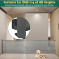 thumbnail image 3 of 118inch Retractable Baby Gate, Extra Wide Mesh Barrier Door, Extended Pet Gate for dogs, Useful Safety Gates For Stair, Hallways, Kitchens, Indoor, Outdoor, Bedrooms, Grey, 3 of 7