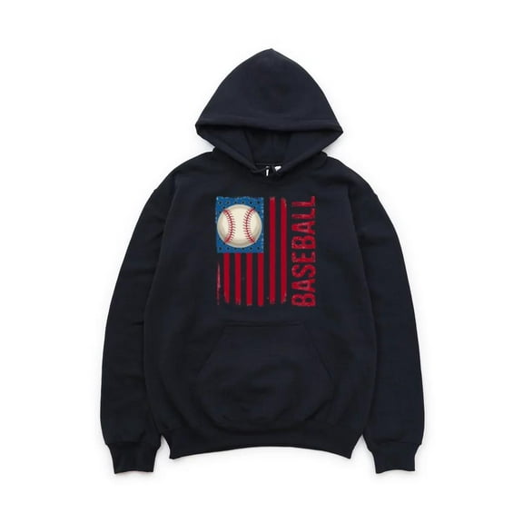 Stars Stripes Baseball American 4th July Patriotic Game Day USA Fan Hoodie, for men & women, up to size 5XL