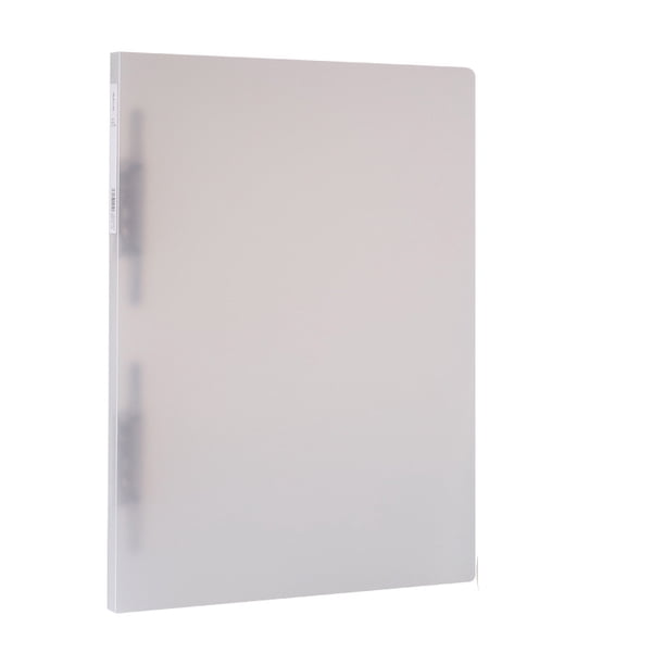 Carpeta con cubierta translúcida (gris oscuro, 1 paquete) Carpeta con clip, carpeta con clip que puede contener 100 páginas, carpeta transparente sin anillas y sin perforaciones, calidad de archivo sin ácido Zhivalor CZBG-HY134