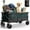 Black, variant on LIFERECORD Heavy-Duty Folding Wagon Cart - 440lb Capacity All-Terrain Utility Cart with Extended Platform & One-Second Fold, Black