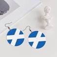 thumbnail image 5 of Scottish Flag Dangle Round Lightweight Drop Circle Earrings For Women, 5 of 6