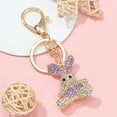 thumbnail image 3 of Cute Tiny Heart Teddy Rabbit Keychain For Women Girl Cartoon Anime Key Chain On Bag Jewelry Gift for the Year of the Rabbit, 3 of 5