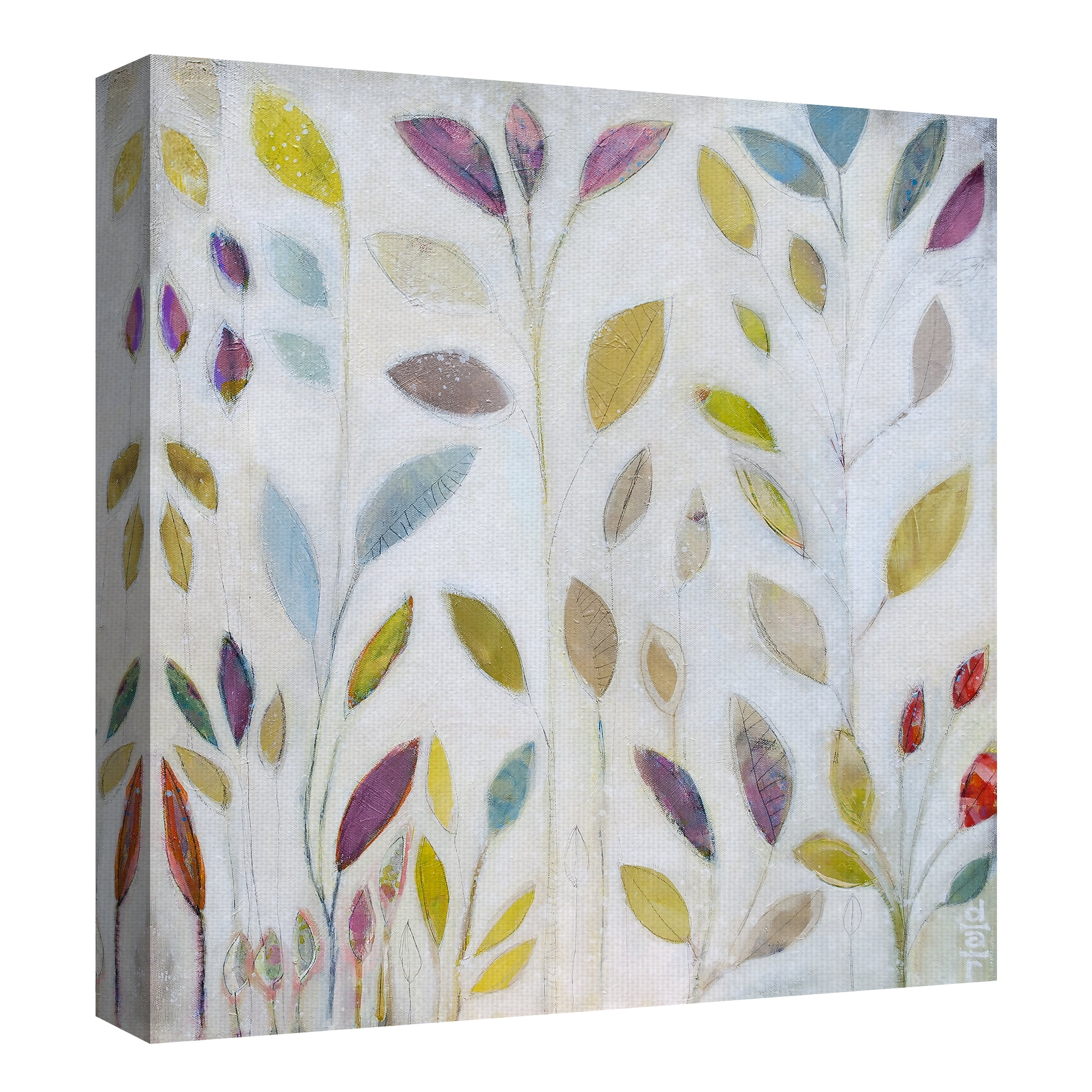 Fine Art Canvas Once III Colorful Leaves by Dar James Canvas Art Print
