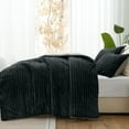 thumbnail image 4 of BEDELITE Fleece King Comforter Set -Super Soft & Warm Fluffy Black Bedding, Luxury Fuzzy Heavy Bed Set for Winter with 2 Pillow Cases, 4 of 9