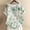 Green, variant on Fashion Woman Causal Round Neck Printing Blouse Short Sleeve T-Shirt Summer Tops