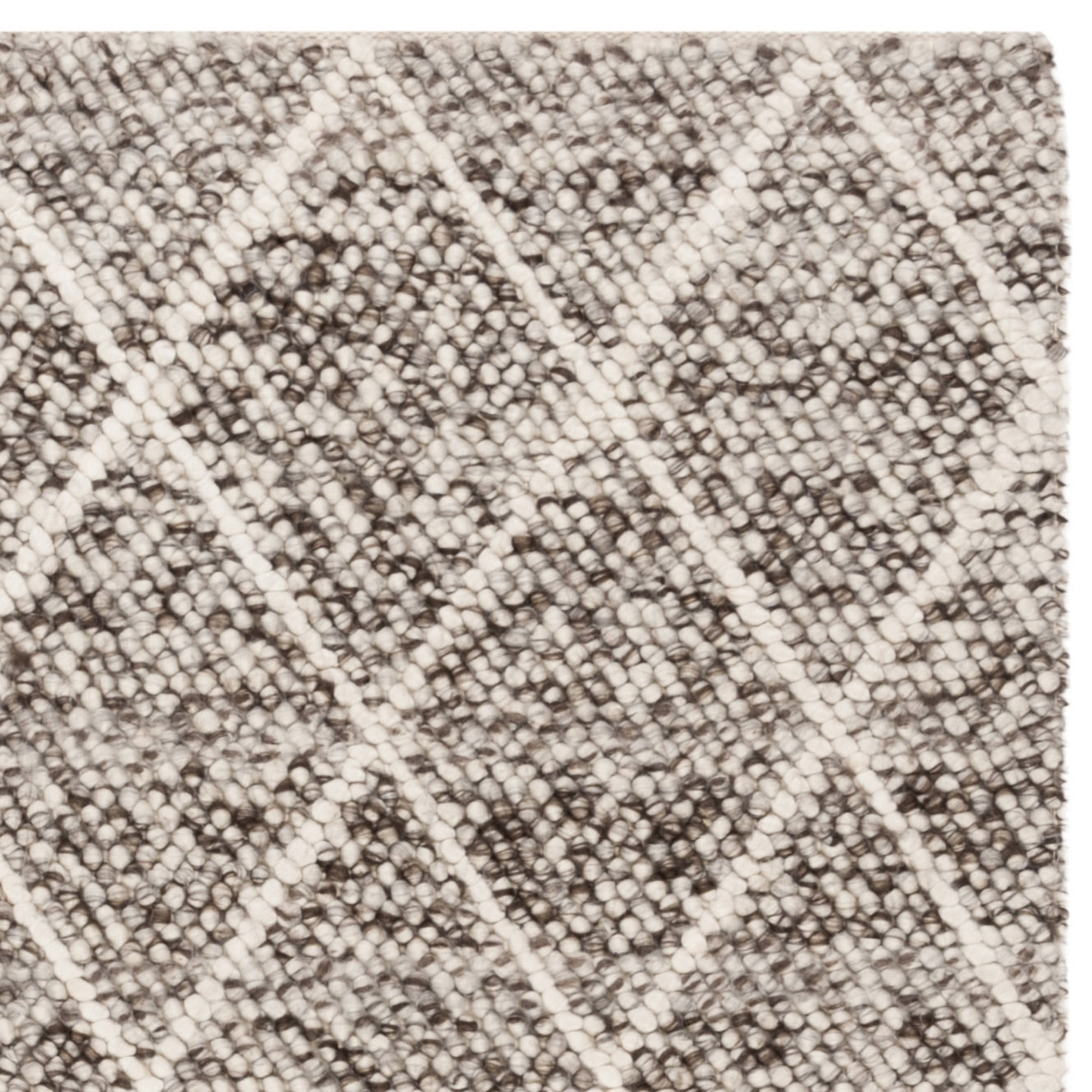 SAFAVIEH Natura Taegan Geometric Diamonds Area Rug, Ivory/Stone, 6' x 6' Square