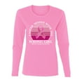 thumbnail image 2 of Wild Bobby Cancer Messed With the Wrong Girl Breast Cancer Awareness Women Graphic Long Sleeve Tee, Light Pink, Large, 2 of 6
