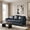 Navy, variant on Tina's Home Genuine Leather Sofa with Rolled Arms and Nailhead Trims for Living Room, NAVY