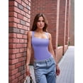 thumbnail image 6 of Women'S Bodysuits Ribbed Strappy Square Neck Sleeveless Tummy Control Tank Tops Bodysuits L, 6 of 7