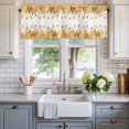 thumbnail image 2 of Yellow Leaf Farmhouse Short Window Curtain Valances, Fall Plant Country Vintage Watercolor White Rod Pocket Kitchen Valances for Living Room Bedroom Bathroom Cafe 42" x 18", 2 of 8