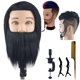 thumbnail image 1 of Corte de pelo masculino Leticia con cabeza de maniquí de peluquero y barba de 22 cm, 1 of 6