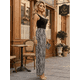 thumbnail image 4 of Pants Mujer Corte Ancho Unitalla Diseño Moderno y Fresco para Verano, 4 of 5