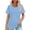 Blue, variant on Army Green S WIZUTIZ Top for Women Holiday Saving Casual Cotton Blend Pure Colour Tee Solid Linen Round Neck Tshirts Summer-Beach Short Sleeve Cozy Style T-shirt Oversize Tunics Tshirt Plain Ladies B