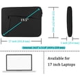 thumbnail image 5 of Laptop Case Sleeve 17 inch, Shockproof Protective Computer Carrying Cover with Front Pocket, Durable Laptop Sleeve for 17-17.3 inch HP, Dell, Acer, Asus, Notebook, Black, 5 of 14