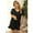 Black, variant on Women's Pajama Set Cotton Sleepwear V-Neck Short Sleeve with Shorts Nightwear